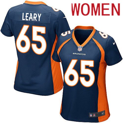 Women Denver Broncos #65 Ronald Leary Nike Navy Game NFL Jersey->women nfl jersey->Women Jersey